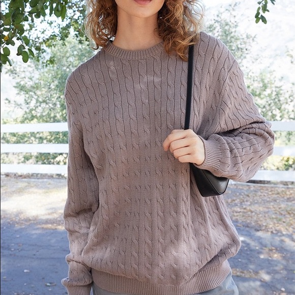 Brandy Melville | Sweaters | Brianna Cable Knit Sweater | Poshmark